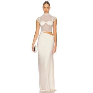 Deme by Gabriella REVOLVE Dove Set Women's Ivory 2 Piece Top and Skirt